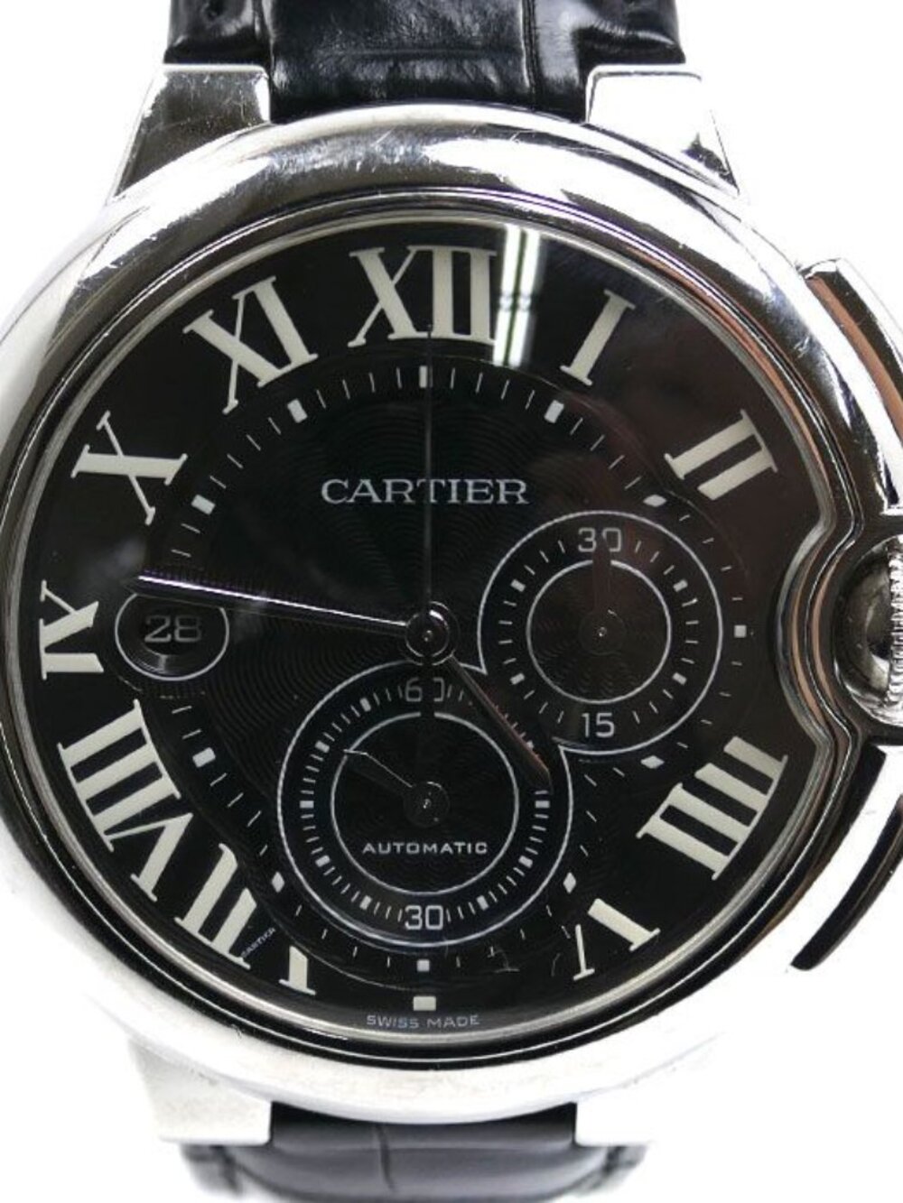 Cartier Baron Blue Chronograph Watch Automatic